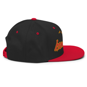 Kama'aina Islands Script Classic Snapback Hat | Black / Red | 3D Puff Multicolor - Image 6