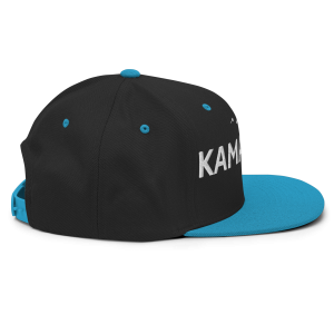 Kama'aina Islands Classic Snapback Hat | Black / Teal | 3D Puff White - Image 6