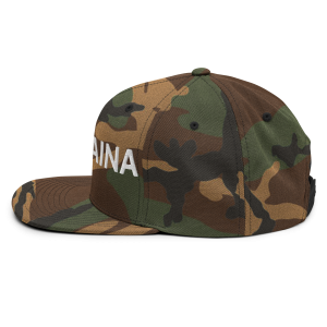 Kama'aina Classic Snapback Hat | Green Camo | 3D Puff White - Image 4