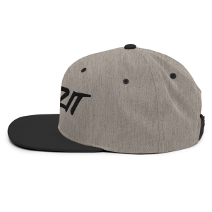 Howzit Shaka Letter Classic Snapback Hat | Heather / Black | 3D Puff White - Image 4