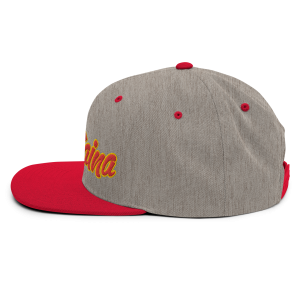 Kama'aina Islands Script Classic Snapback Hat | Heather Grey / Red | 3D Puff Multicolor - Image 4