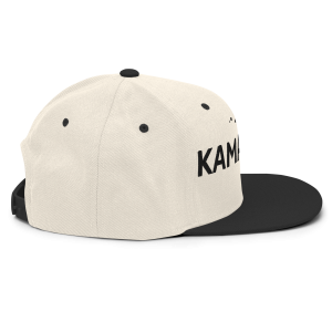 Kama'aina Classic Snapback Hat | Natural / Black | 3D Puff Black - Image 6