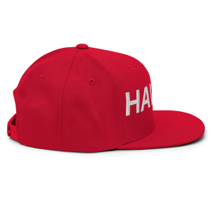 Hawai'i Islands Regular Snapback Hat | Red | 3D Puff White - Image 6