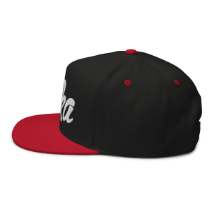 Dis Faka Flat Bill Cap | Black / Red | 3D Puff White - Image 4