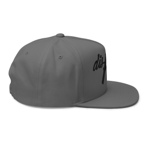 Dis Faka Flat Bill Cap | Grey | 3D Puff Black - Image 6