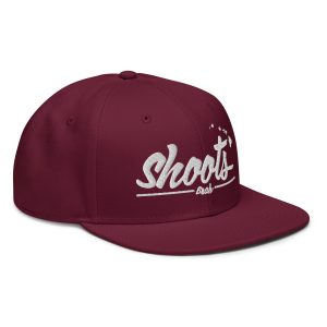 Shoots Brah Islands Regular Snapback Hat | Maroon | 3D Puff White - Image 5