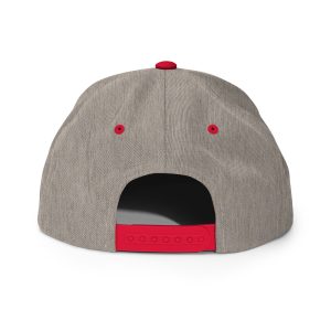 Kama'aina Islands Script Classic Snapback Hat | Heather Grey / Red | 3D Puff Multicolor - Image 8